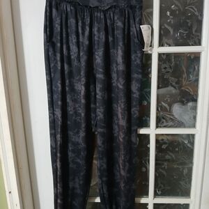 BODY & SOL Size  Small  Black Gray Print Stretch Joggers Pants Active Gym Athl